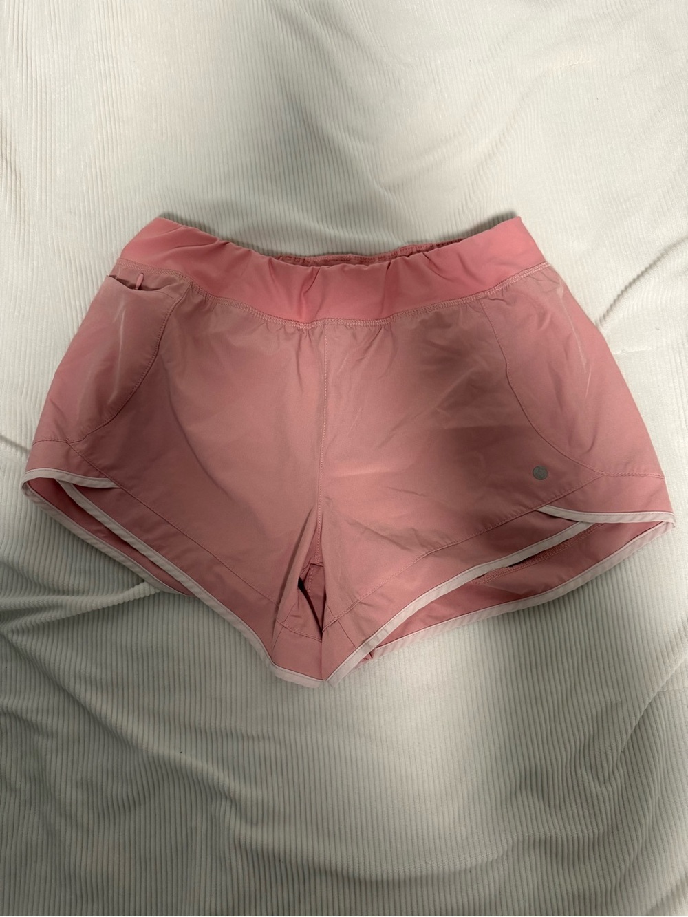Pink Women's Running Shorts with Elastic Waistband